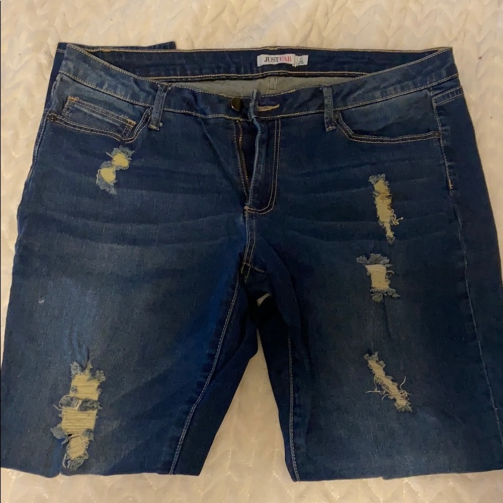 Justfab Distressed Skinny Jeans